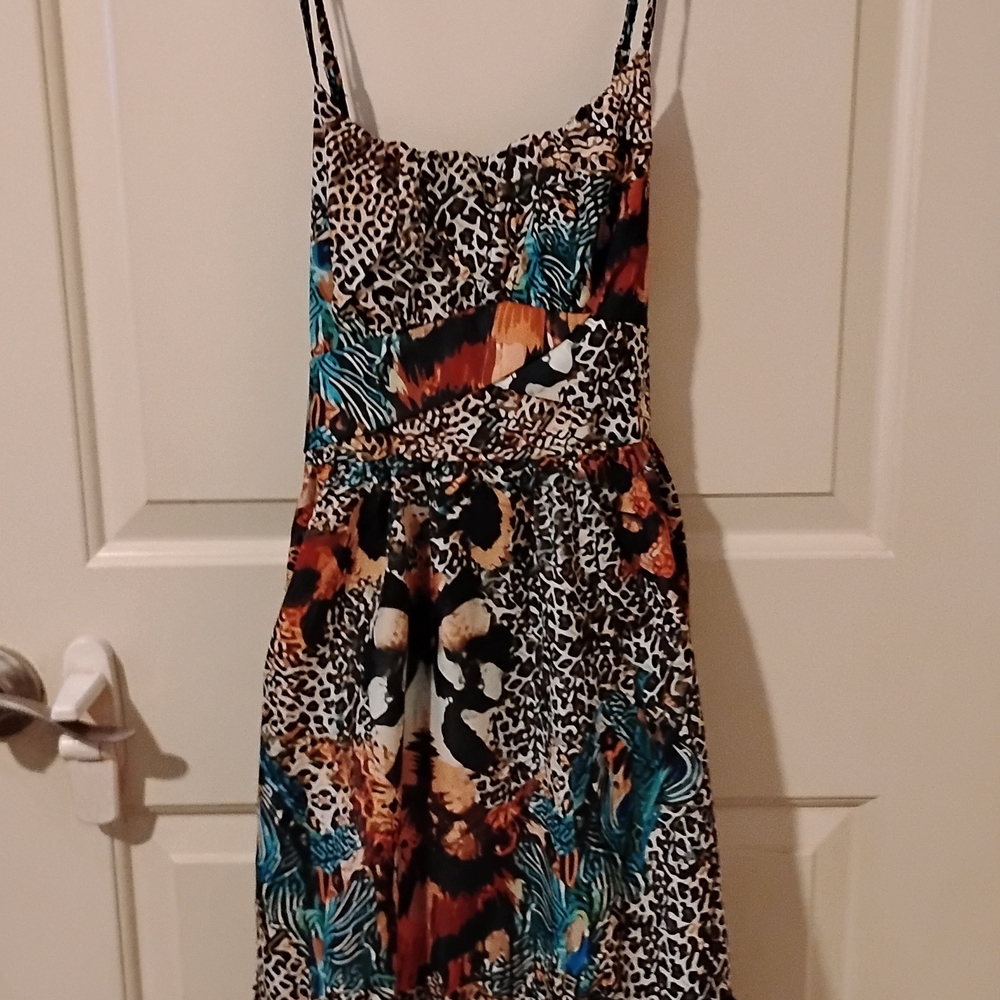 Leopard Print Spaghetti Strap Dress